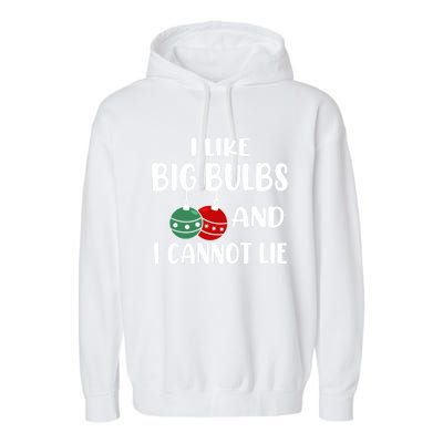 I Like Big Bulbs And I Cannot Lie Xmas Couples Matching Gift Garment-Dyed Fleece Hoodie