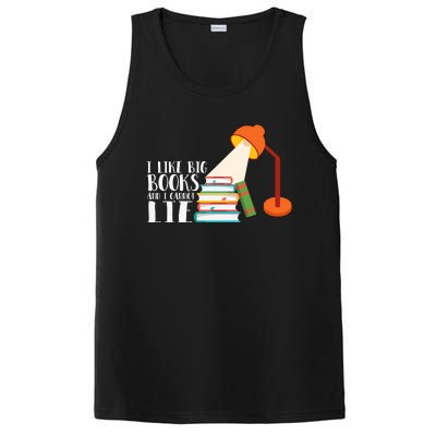 I Like Big Books And I Can't Lie Funny Book Lover Quote Reading Slogan PosiCharge Competitor Tank