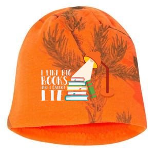 I Like Big Books And I Can't Lie Funny Book Lover Quote Reading Slogan Kati - Camo Knit Beanie