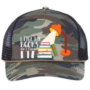 I Like Big Books And I Can't Lie Funny Book Lover Quote Reading Slogan Retro Rope Trucker Hat Cap