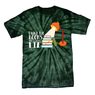 I Like Big Books And I Can't Lie Funny Book Lover Quote Reading Slogan Tie-Dye T-Shirt