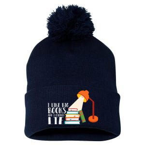 I Like Big Books And I Can't Lie Funny Book Lover Quote Reading Slogan Pom Pom 12in Knit Beanie