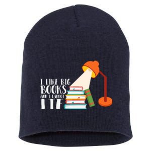 I Like Big Books And I Can't Lie Funny Book Lover Quote Reading Slogan Short Acrylic Beanie