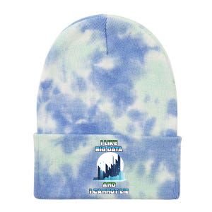 I Like Big Data And I Cannot Lie Cool Gift Tie Dye 12in Knit Beanie