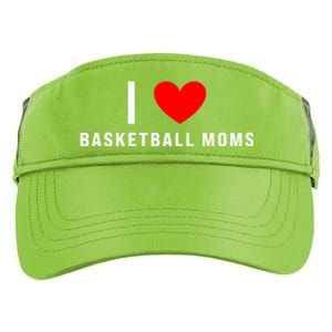 I Love Basketball Moms Funny Red Heart Gift Adult Drive Performance Visor