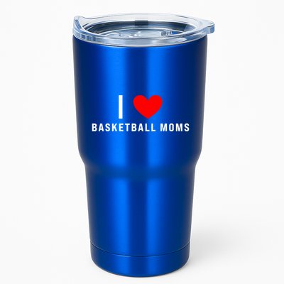 I Love Basketball Moms Funny Red Heart Gift Tumbler