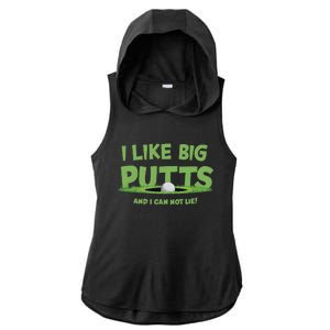 I Like Big Putts And I Cannot Lie Funny Golf Golfer Ladies PosiCharge Tri-Blend Wicking Draft Hoodie Tank