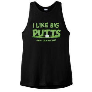 I Like Big Putts And I Cannot Lie Funny Golf Golfer Ladies PosiCharge Tri-Blend Wicking Tank