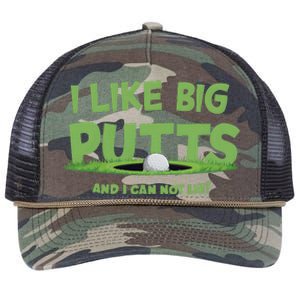 I Like Big Putts And I Cannot Lie Funny Golf Golfer Retro Rope Trucker Hat Cap