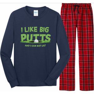 I Like Big Putts And I Cannot Lie Funny Golf Golfer Long Sleeve Pajama Set