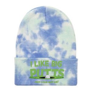 I Like Big Putts And I Cannot Lie Funny Golf Golfer Tie Dye 12in Knit Beanie