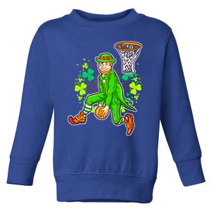 Irish Leprechaun Basketball St Patricks Day Great Gift Toddler Sweatshirt