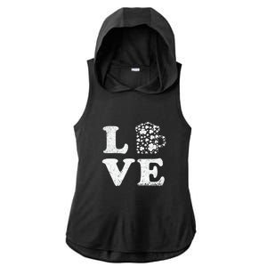 I Love Beer St. Patrick's Day Lucky Drinking Beer Shamrock Ladies PosiCharge Tri-Blend Wicking Draft Hoodie Tank