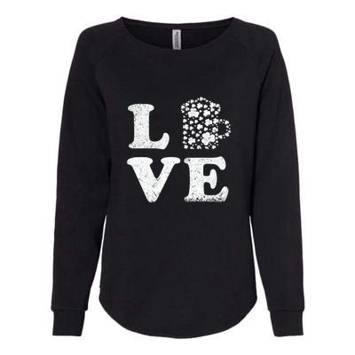 I Love Beer St. Patrick's Day Lucky Drinking Beer Shamrock Womens California Wash Sweatshirt