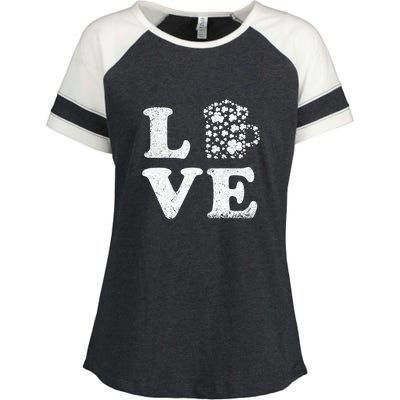 I Love Beer St. Patrick's Day Lucky Drinking Beer Shamrock Enza Ladies Jersey Colorblock Tee