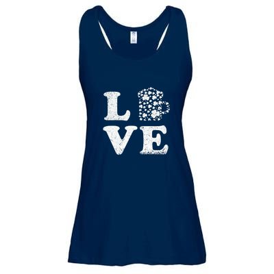 I Love Beer St. Patrick's Day Lucky Drinking Beer Shamrock Ladies Essential Flowy Tank