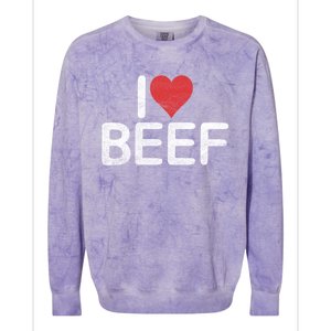 I Love Beef Gift Colorblast Crewneck Sweatshirt