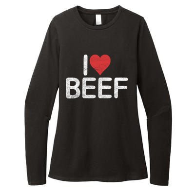 I Love Beef Gift Womens CVC Long Sleeve Shirt