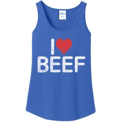 I Love Beef Gift Ladies Essential Tank