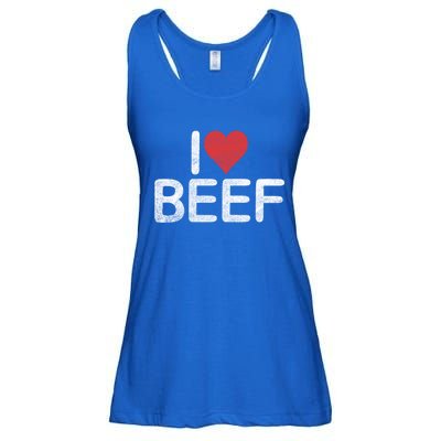 I Love Beef Gift Ladies Essential Flowy Tank