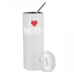 I Love Beef Gift Stainless Steel Tumbler