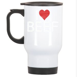 I Love Beef Gift Stainless Steel Travel Mug