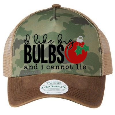 I Like Big Bulbs And I Cannot Lie Funny Christmas Cool Gift Legacy Tie Dye Trucker Hat