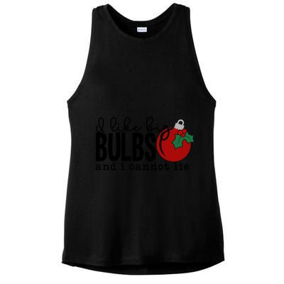 I Like Big Bulbs And I Cannot Lie Funny Christmas Cool Gift Ladies PosiCharge Tri-Blend Wicking Tank