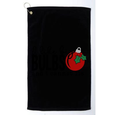 I Like Big Bulbs And I Cannot Lie Funny Christmas Cool Gift Golf Towel