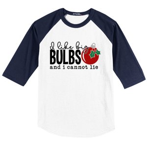 I Like Big Bulbs And I Cannot Lie Funny Christmas Cool Gift Baseball Sleeve Shirt