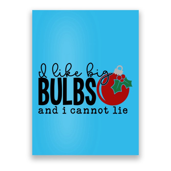 I Like Big Bulbs And I Cannot Lie Funny Christmas Cool Gift Poster