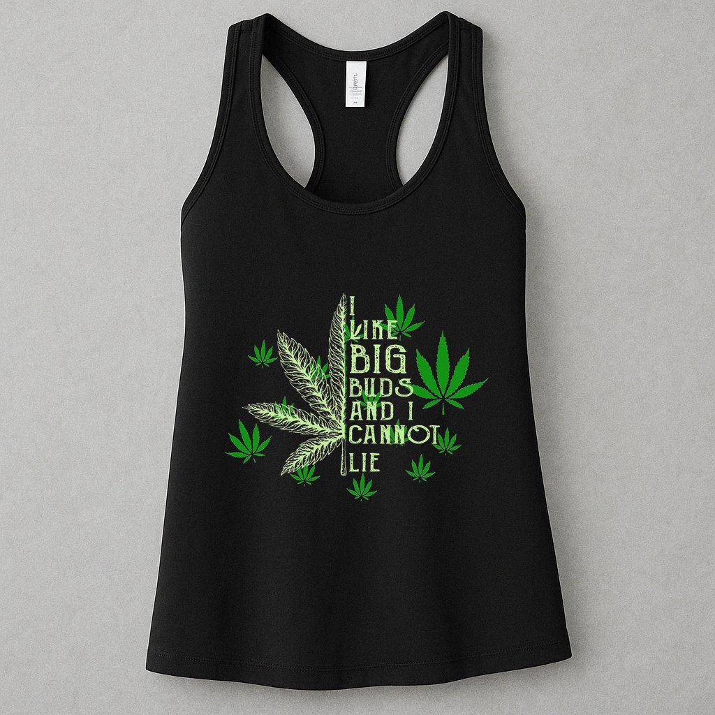 I Like Big Buds And I Cannot Lies Marijuana Leaf Smoker Womens Tank Top