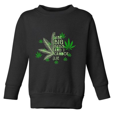 I Like Big Buds And I Cannot Lies Marijuana Leaf Smoker Toddler Sweatshirt