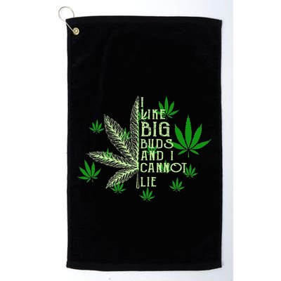 I Like Big Buds And I Cannot Lies Marijuana Leaf Smoker Golf Towel