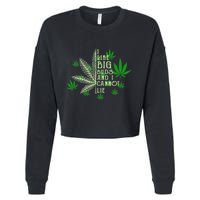 I Like Big Buds And I Cannot Lies Marijuana Leaf Smoker Cropped Pullover Crew
