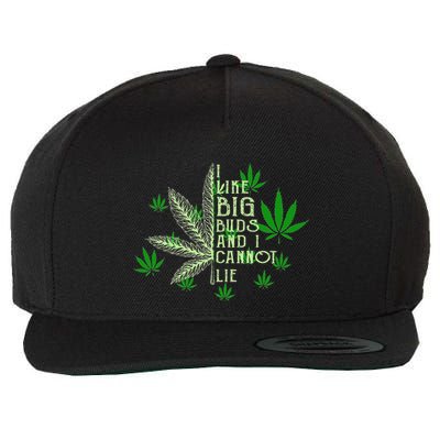 I Like Big Buds And I Cannot Lies Marijuana Leaf Smoker Wool Snapback Cap