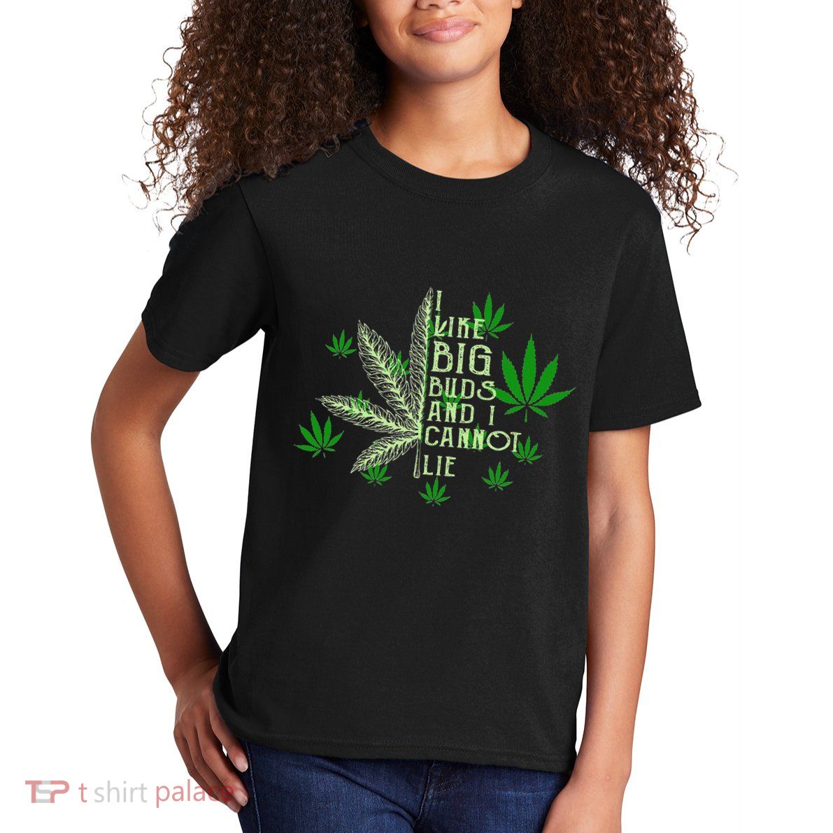 I Like Big Buds And I Cannot Lies Marijuana Leaf Smoker Kids T-Shirt