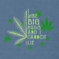 I Like Big Buds And I Cannot Lies Marijuana Leaf Smoker Garment-Dyed Sweatshirt