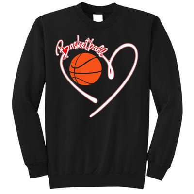 I Love Basketball Girl Basketball Player Heart Sweatshirt