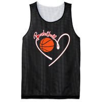 I Love Basketball Girl Basketball Player Heart Mesh Reversible Basketball Jersey Tank