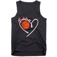 I Love Basketball Girl Basketball Player Heart Tank Top