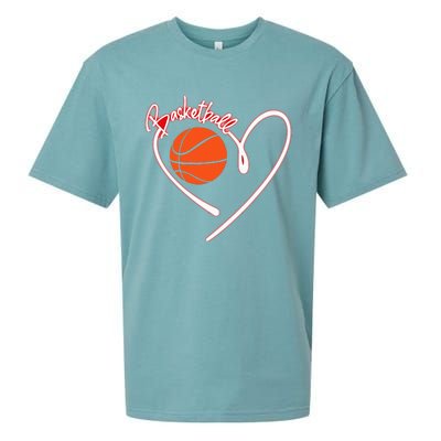 I Love Basketball Girl Basketball Player Heart Sueded Cloud Jersey T-Shirt