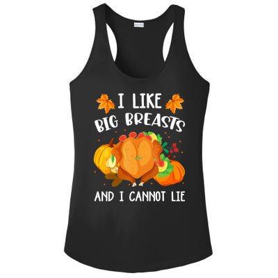 I Like Big Breasts And I Cannot Lie Thanksgiving Turkey Ladies PosiCharge Competitor Racerback Tank