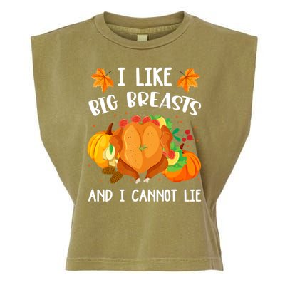 I Like Big Breasts And I Cannot Lie Thanksgiving Turkey Garment-Dyed Women's Muscle Tee