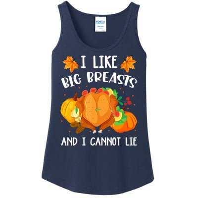 I Like Big Breasts And I Cannot Lie Thanksgiving Turkey Ladies Essential Tank