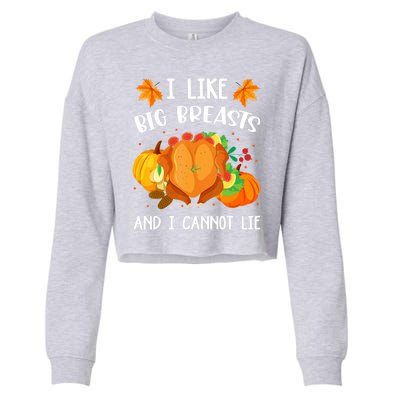 I Like Big Breasts And I Cannot Lie Thanksgiving Turkey Cropped Pullover Crew