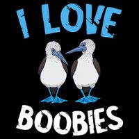I Love Boobies Funny Blue Footed Bucket Hat