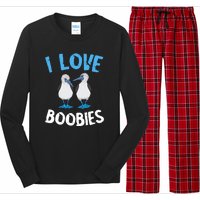 I Love Boobies Funny Blue Footed Long Sleeve Pajama Set