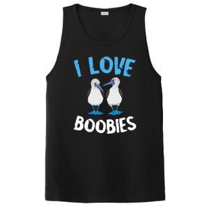 I Love Boobies Funny Blue Footed PosiCharge Competitor Tank