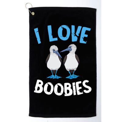 I Love Boobies Funny Blue Footed Golf Towel